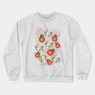 Citrus fruits and flowers pattern Crewneck Sweatshirt